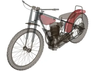 Jawa 500 PT 3D Model preview