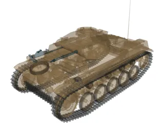 Panzer II 3D Model preview