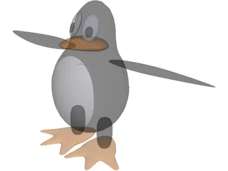Linux Penguin 3D Model preview