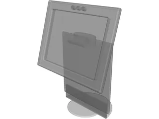Monitor LCD 3D Model preview