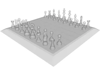 Chessboard 3D Model preview