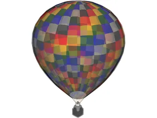 Hot Air Balloon 3D Model preview