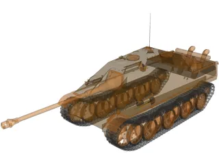 J Panther Tank 3D Model preview