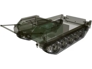 M454 Pershing Missile Carrier 3D Model preview