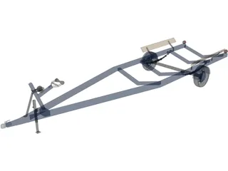 Boat Trailer 3D Model preview