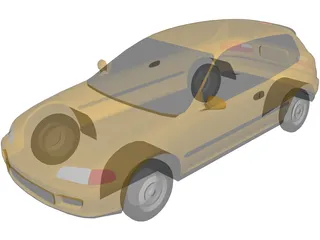 Honda Civic Hatchback 3D Model preview