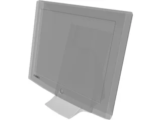 Monitor Computer Flat Screen 3D Model preview