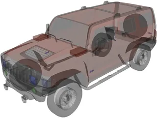 Hummer H3 3D Model preview
