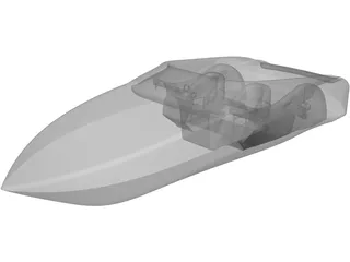Baja 252 Boss Large Boat 3D Model preview