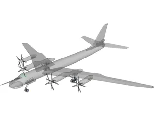 Tupolev Tu-95 Bear 3D Model preview