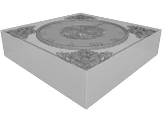 Antique Clock 3D Model preview
