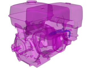 Honda GX390 Engine 3D Model preview