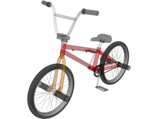 BMX Flame Bike 3D Model preview