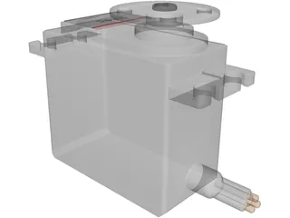 Hitec HS-475HB Servo Motor 3D Model preview