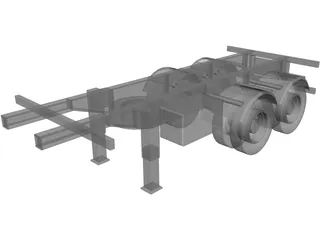 Trailer 20 feet 3D Model preview