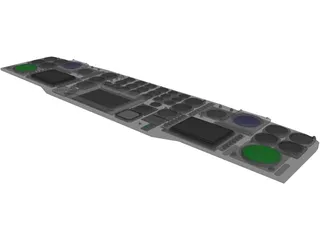 Sikorsky MH-53 Main Instrument Panel 3D Model preview