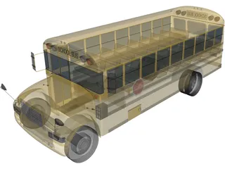 School Bus 3D Model preview