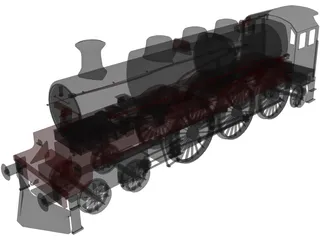 Steam Locomotive 3D Model preview