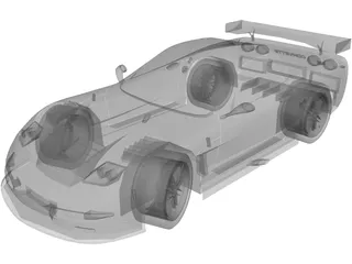 Chevrolet Corvette C6-R 3D Model preview