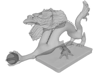 Chinese Dragon 3D Model preview