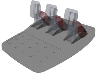 Logitech G25 Pedals 3D Model preview