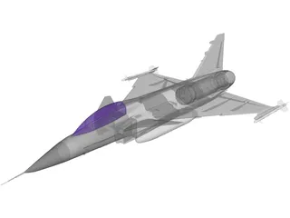 Saab JAS-39 Gripen 3D Model preview