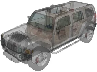 Hummer H3 3D Model preview
