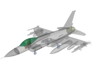 F-16 Falcon 3D Model preview
