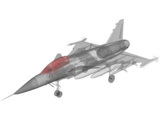 Saab Jas-39 Gripen 3D Model preview