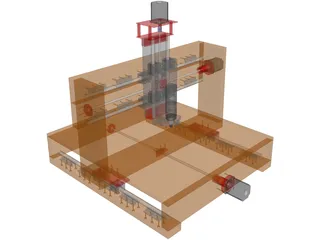 CNC Machine (Router) from Wood 3D Model preview