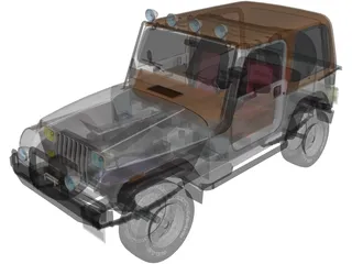Jeep Wranger 3D Model preview