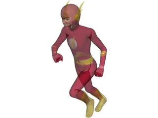 Flash Super Hero 3D Model preview