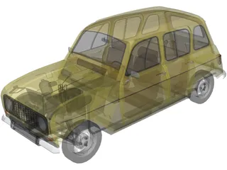 Renault 4 3D Model preview