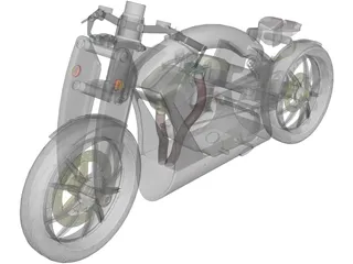 Motorcycle Yokohama 3D Model preview