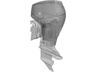 Evinrude E-Tec 40-60 HP Outboard Motor 3D Model preview