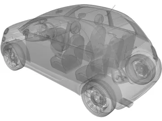 Fiat 500 3D Model preview