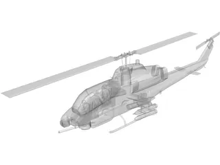 Bell AH-1 Cobra 3D Model preview