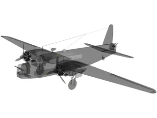Vickers Wellington MK.III 3D Model preview