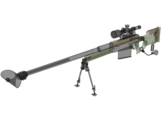 Sniper Rifle 3D Model preview