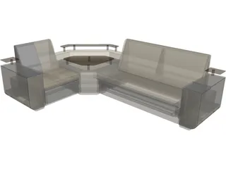 Sofa Liverpool 3D Model preview