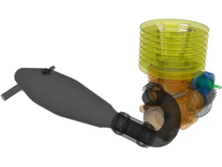 RC Engine 3D Model preview