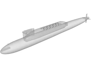 Jin class Missile Submairne 3D Model preview