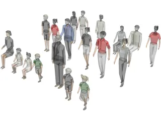 People Collection 3D Model preview
