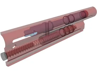 Spyder Paintball Gun Guts 3D Model preview