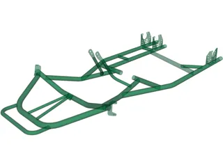 Chassis Tony Kart Extreme 3D Model preview