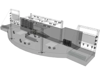 Concert Stage 3D Model preview