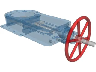 Gate Valve 3D Model preview