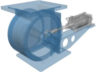 Silo Discharge Valve 3D Model preview