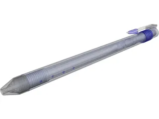 Luxury Retractable Pen 3D Model preview