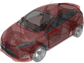 Ford Fiesta 3-door (2009) 3D Model preview